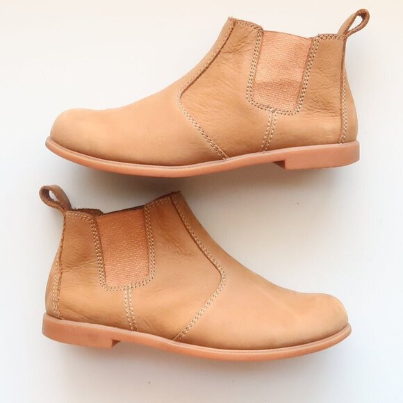 Kodiak Tan Nubuck Leather Low-Rider Original Pull-on Chelsea Ankle Boots Booties - Picture 4 of 16